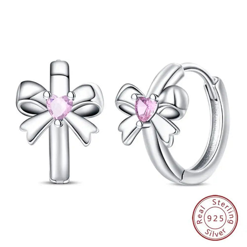 Hot 925 Sterling Silver Earrings Charm Simple Shining Lotus Zircon
