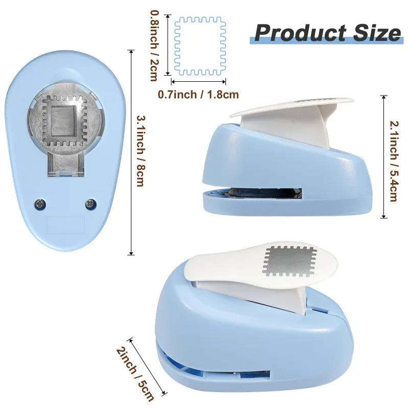 Stamp Shaped Paper Punch, Portable Hole Puncher for Crafts,