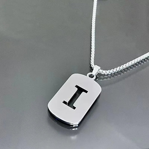 Stainless steel Men Women Pendant Necklace Hollow 26 Mother Without