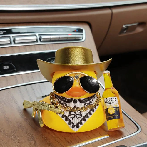 Cowboy Rubber Duck Car Ornament for Jeep Duck Car Dashboard