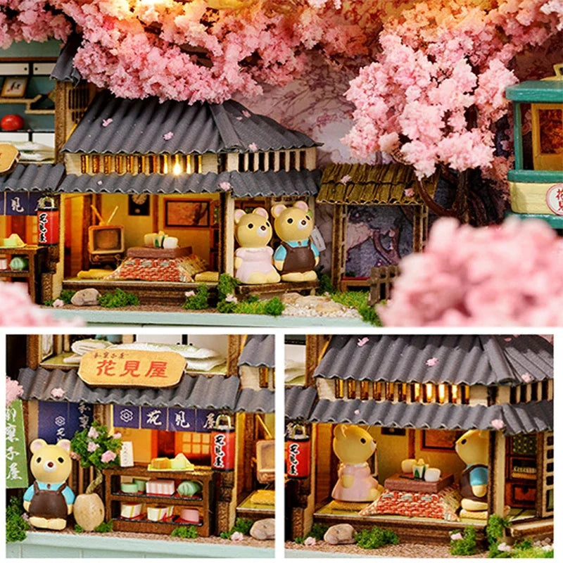 Box Theatre DIY Wooden DollHouses Miniature Box Cute Doll Houses 3D