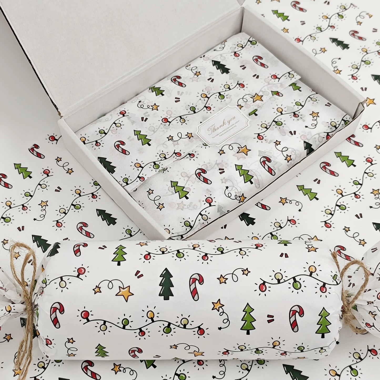 10/20 Sheets of Christmas Lantern Pattern Tissue Paper, 20*14inch Gift