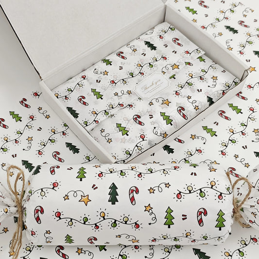 10/20 Sheets of Christmas Lantern Pattern Tissue Paper, 20*14inch Gift