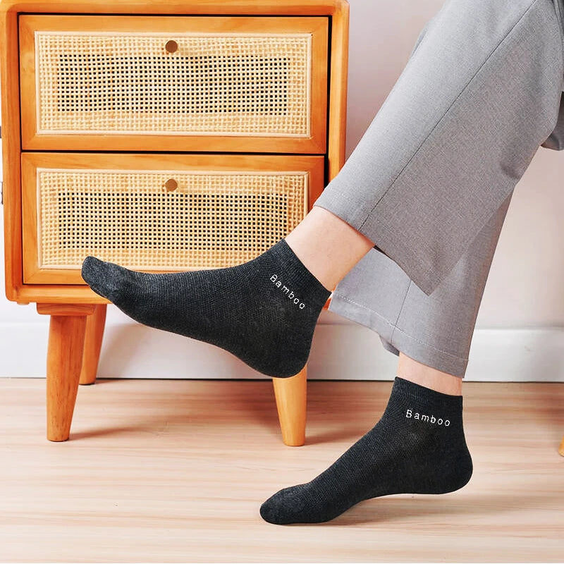 5/10/15/20 Pairs Bamboo Fiber Ankle Socks Men‘s And Women Soft and