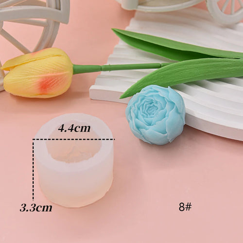 Large Peony Flower Silicone Candle Mold Diy Handmade 3D Rose Candle