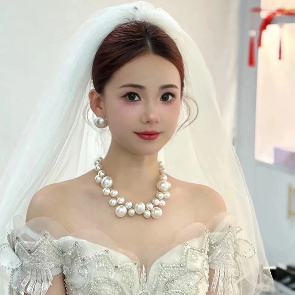 ZAKOL Elegant Imitation Pearl Necklace for Women Korean Fashion Perlas