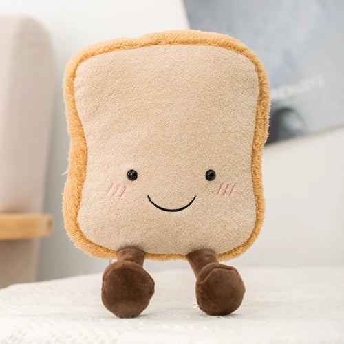 New Cartoon Egg Stuffed Toy Expression Food Bread Toast Series