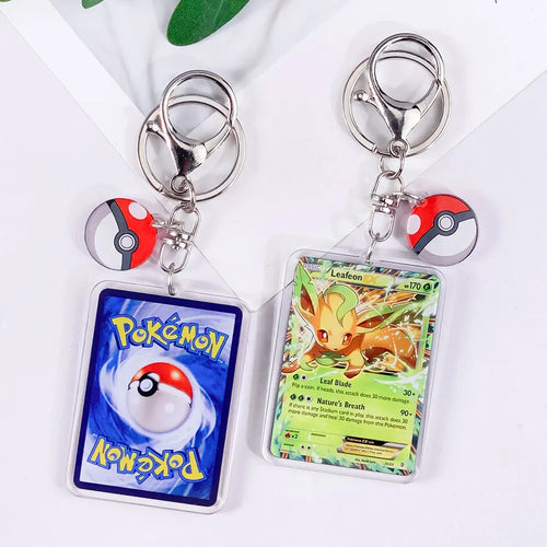 Pokémon Card Cute Acrylic Car Keychain Accessories Pikachu Charizard