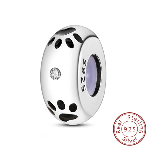 Fit Original Charms Beads 925 Sterling Silver Clip Charms Zircon
