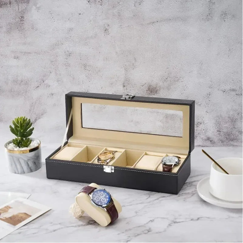 Hot Sale PU Leather Display Storage Collection Organizer watch box