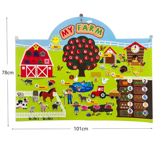 Farm Animals Felt Story Board Set Storytelling Early Learning