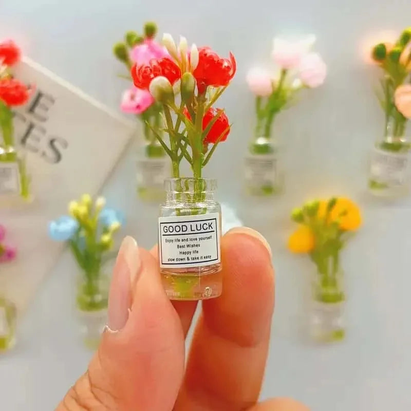 8pcs Mini Small Vase Magnets Cute Mini Refrigerator Magnets 3D Vase