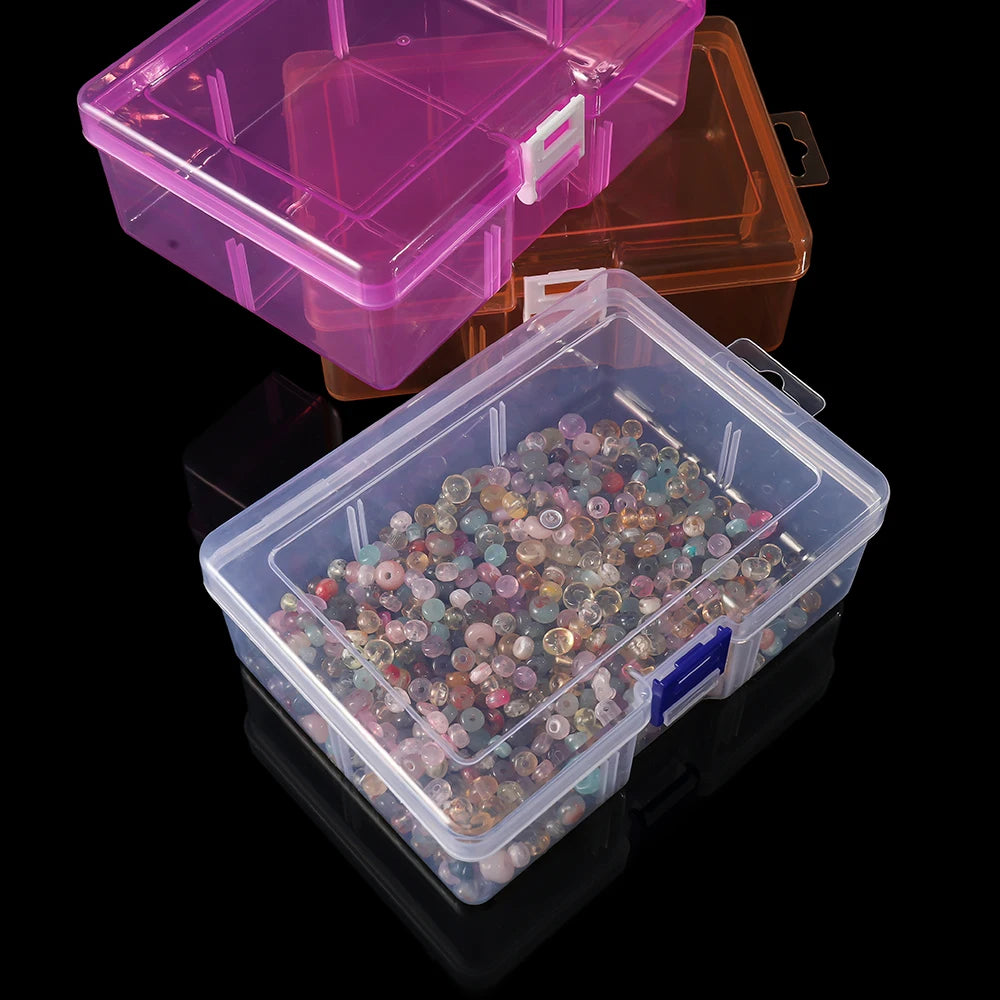 1pcs Transparent Plastic Storage Boxes For Jewelry Hardware