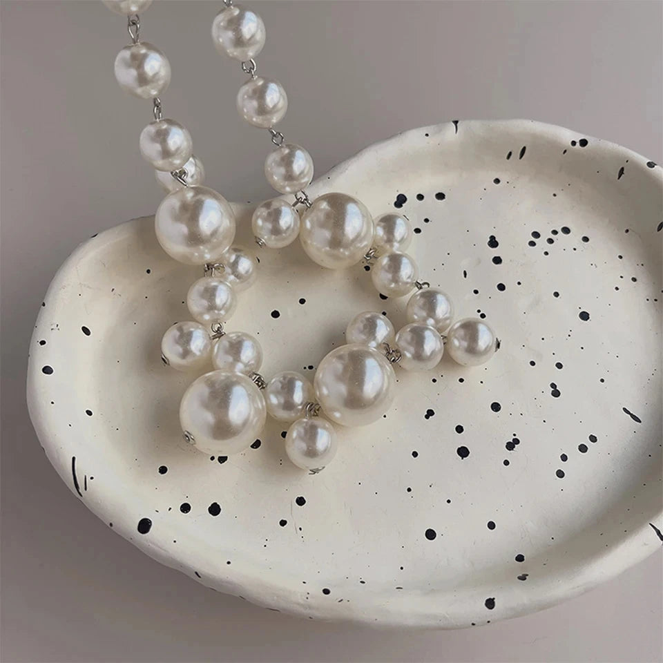 ZAKOL Elegant Imitation Pearl Necklace for Women Korean Fashion Perlas
