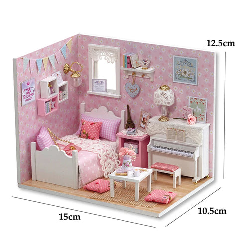 Kitten Mini Doll House 3D Puzzle Assembly Model Building Kit Creative
