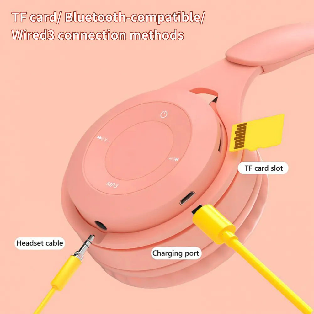 Macaron Headphones Kids Wireless Bluetooth Headphone Stereo Headband