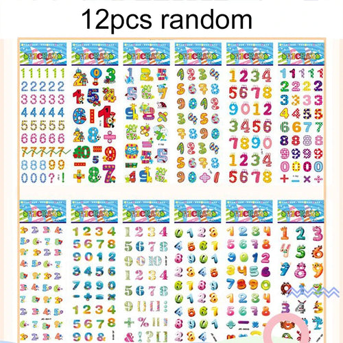 12pcs/set Children Bubble Stickers 3D Sticker Toy Plastic Multiple