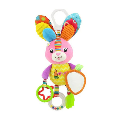 Soft Giraffe Zebra Animal Handbells Rattles Plush Infant Baby
