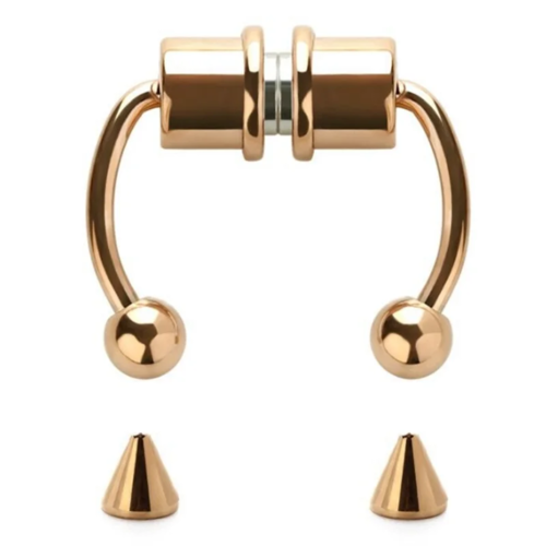 Magnetic Horseshoe Nose Rings, 316L Stainless Steel, Faux Septum