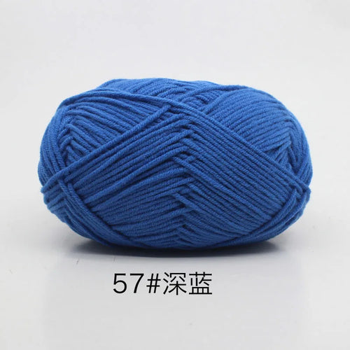 40-50g/Set 4ply Milk Cotton(80%) Knitting Yarn Needlework Dyed Lanas