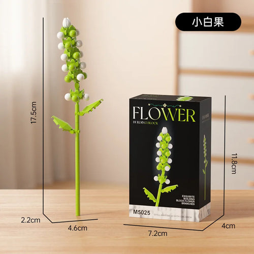 Simulation Building Blocks Flowers Eternal Bouquet Micro Brick Rose