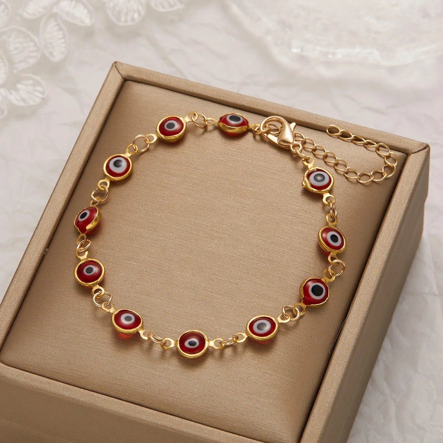 Lucky Turkey Evil Eye Bracelet For Women Men Colorful Red Blue Eye