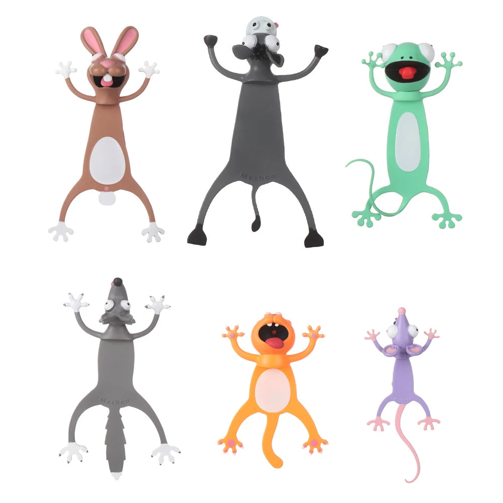 Creative Stationery Bookmarks 3D Stereo Cartoon Marker Animal
