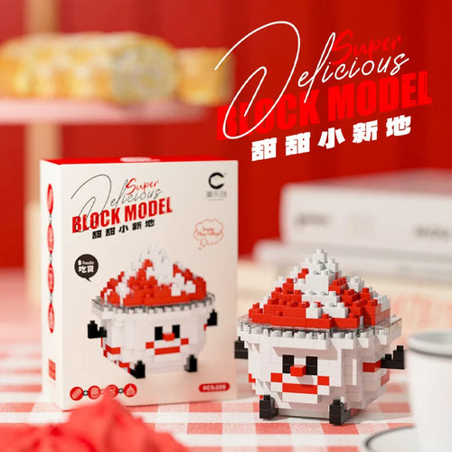 CLC Diamond Particle Casual Splicing Fruit French Fries Burger Block