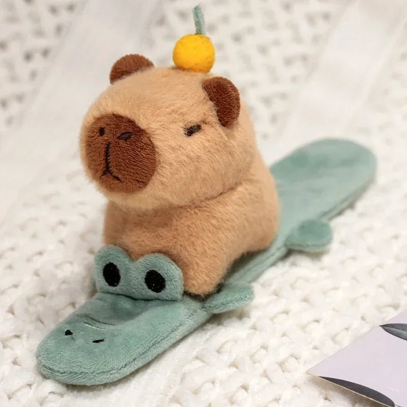 Capybara Slap Snap Wrap Capibara Plushie Wristband Bracelet Kawaii