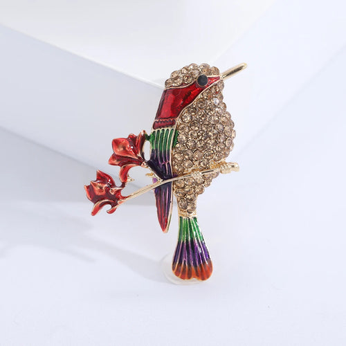 Classic Rhinestones Birds Brooches for Women Unisex Pearls Animals