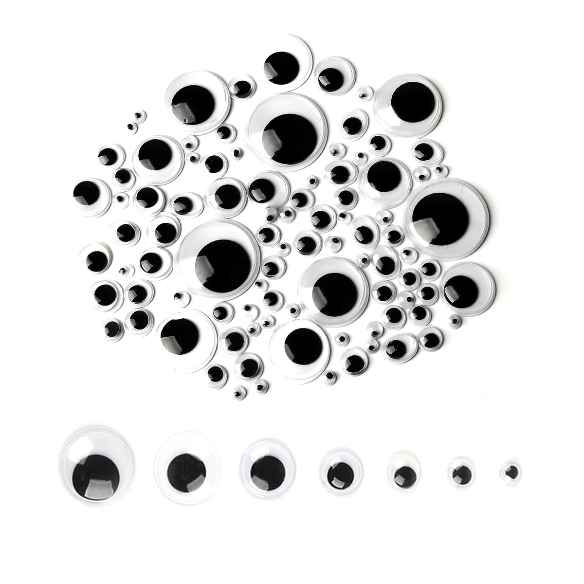 100pcs/200/550pcs Self-adhesive Googly Wiggle Eyes for DIY
