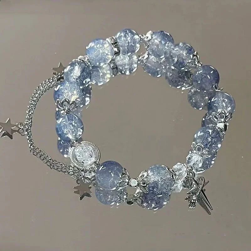 New Simple Beads Crystal Bracelet For Women Girls Korean ins Flower