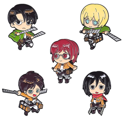 3-6pcs/Set Anime Collection Enamel Pins Custom Cartoon Character