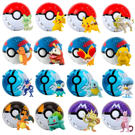 Pokeball Pokemon Figurine Elf Ball Anime Figure Cartoons Pikachu
