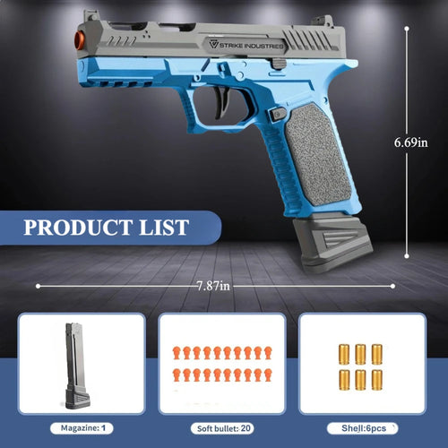 SIG17 Shell Throwing Toy Gun Continuous Firing Blowback Soft Bullet