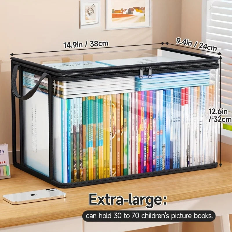 PVC Storage Bag with Flip Lid & Viewing Window - Durable Rectangular