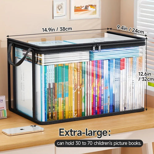 PVC Storage Bag with Flip Lid & Viewing Window - Durable Rectangular