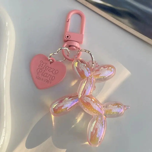 Jelly Cute Jelly Balloon Dog Keychain Pendant Cartoon Dog Chain