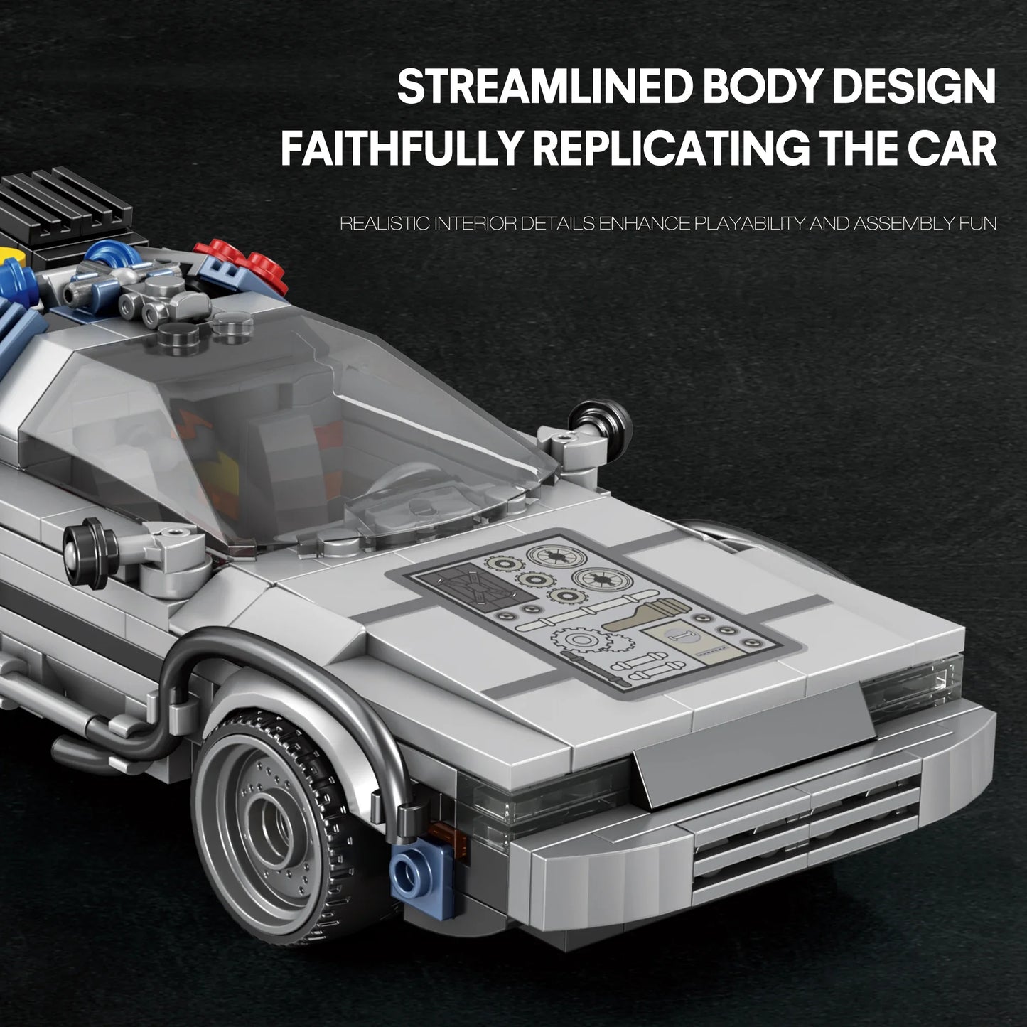 1:24 Classic Movie Racing Car Building Blocks MOC Model Sport Cars