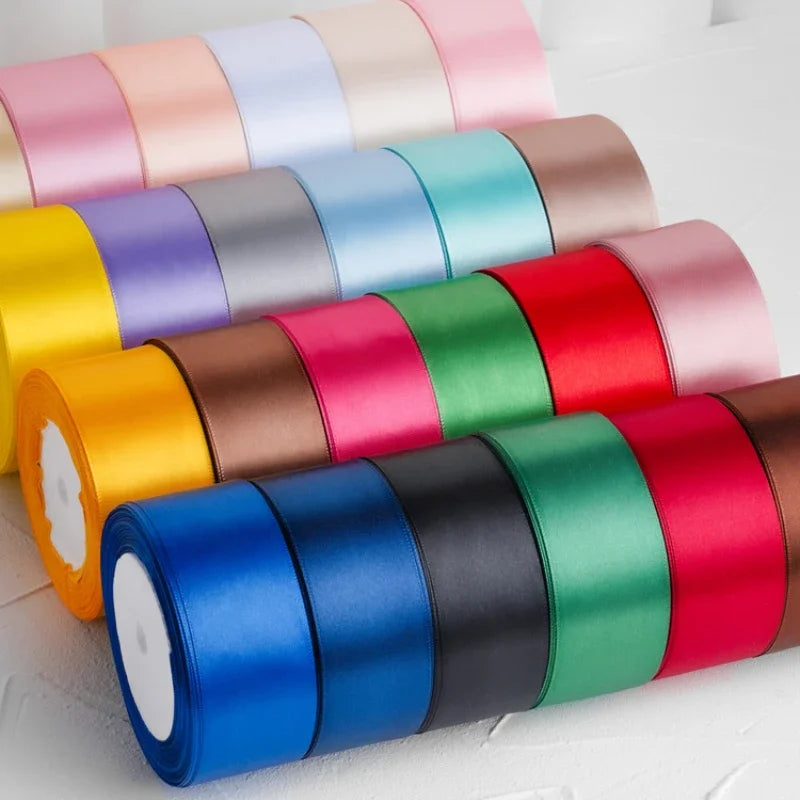 25yards/Roll 40mm Satin Ribbons Crafts Bow DIY Gift Wrap Wine Red