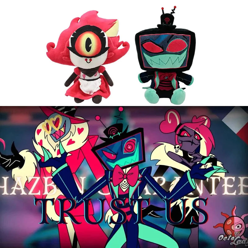 Cute Hazbin Hotel S3 Vees Villainous Vox Niffty Plush Toy Doll Pillow
