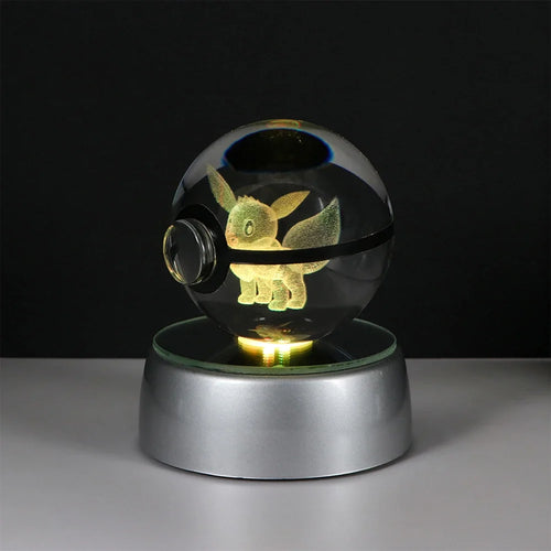 Pokemon Crystal Ball Pikachu Gengar Eevee Mewtwo Lacario Anime Game