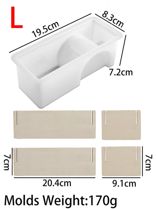 Cube Rectangular Hydroponic Vase Silicone Mold DIY Test Tube Water