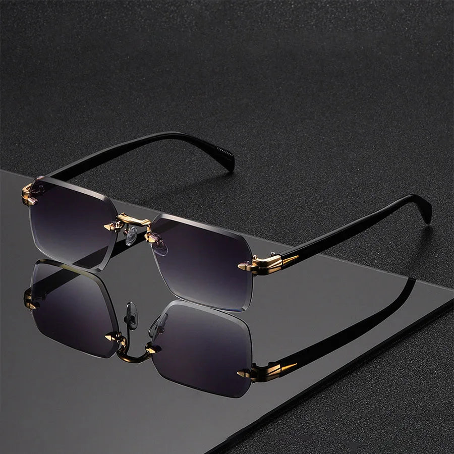 Classic Unisex Fashion Sunglasses Frameless Trendy Eyewear for Holiday