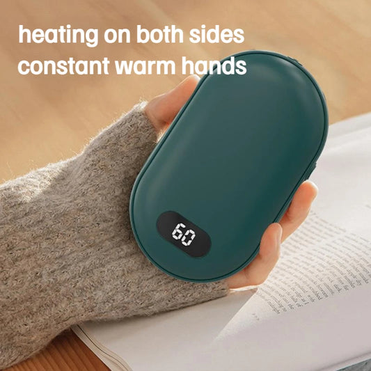 USB Rechargeable Hand Warmer Power Bank 2-in-1 Mini Electric Heater