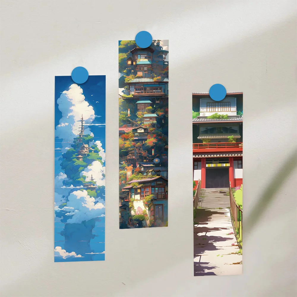 30pcs Hayao Miyazaki Manga Style Bookmarks Student Gifts DIY Creative