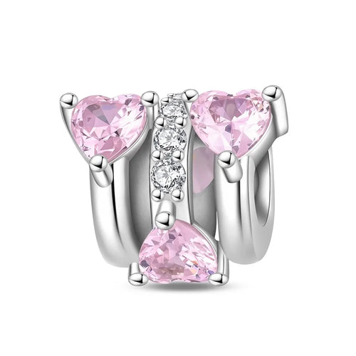 Original 925 Sterling Silver Clip Charm Inlaid Zircon Cat Butterfly