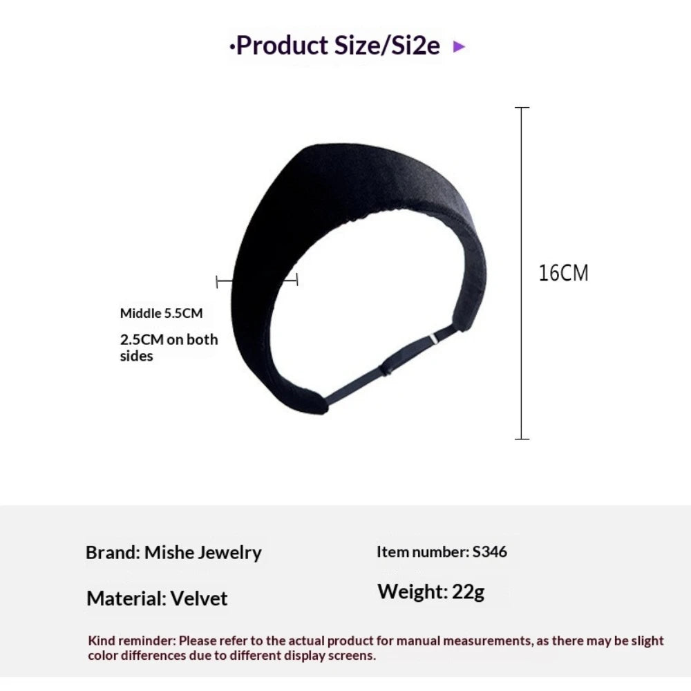 1PC Velvet Smooth Headband for Women,Winter Leisure Vintage Headband