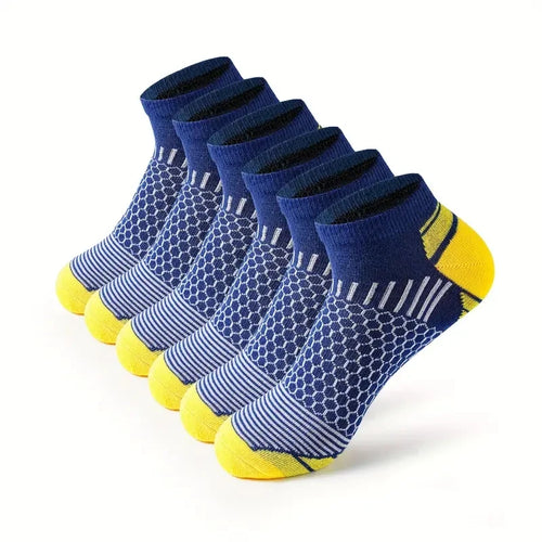 6 Pairs High Qualit Athletic Socks Men's Ankle Socks Running Cyclling