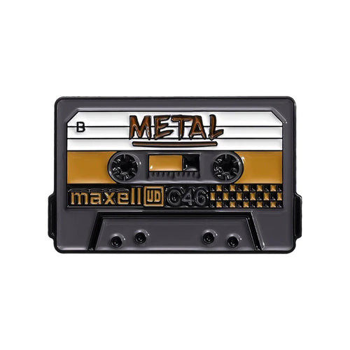 Tape Radio Metal Badge Clothing Music Matching Fashion Clothes Lapel